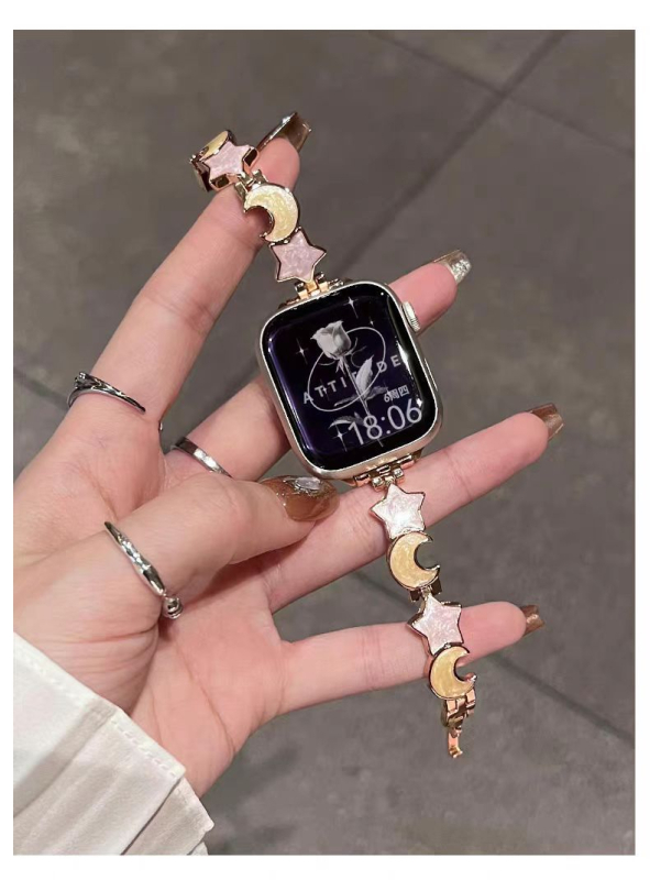 Star Moon Quicksand metalni remen za Apple Watch – ženski model