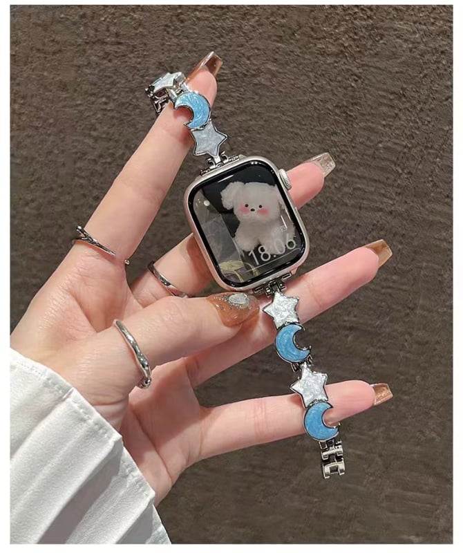 Star Moon Quicksand metalni remen za Apple Watch – ženski model
