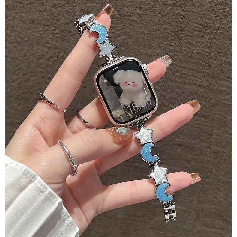 Star Moon Quicksand metalni remen za Apple Watch – ženski model