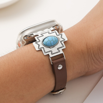 Narukvica za Apple Watch od cinkovog legura, boho vintage etnički stil, književni retro dizajn, zimsko izdanje 2024