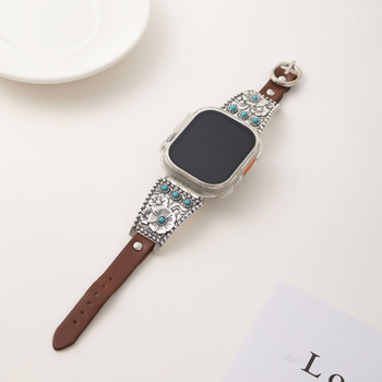 Narukvica za Apple Watch od cinkovog legura, boho vintage etnički stil, književni retro dizajn, zimsko izdanje 2024