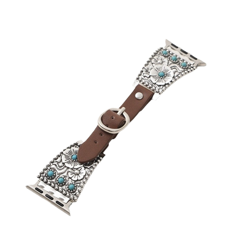 Narukvica za Apple Watch od cinkovog legura, boho vintage etnički stil, književni retro dizajn, zimsko izdanje 2024