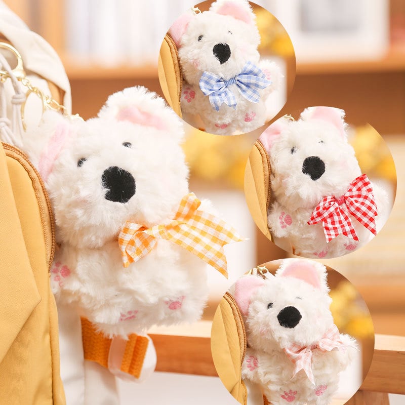 West Highland Terrier λούτρινο κλειδοθήκη για τσάντα — γούρι, γέμισμα PP Cotton, crystal-soft plush, εξατομικευμένη επεξεργασία