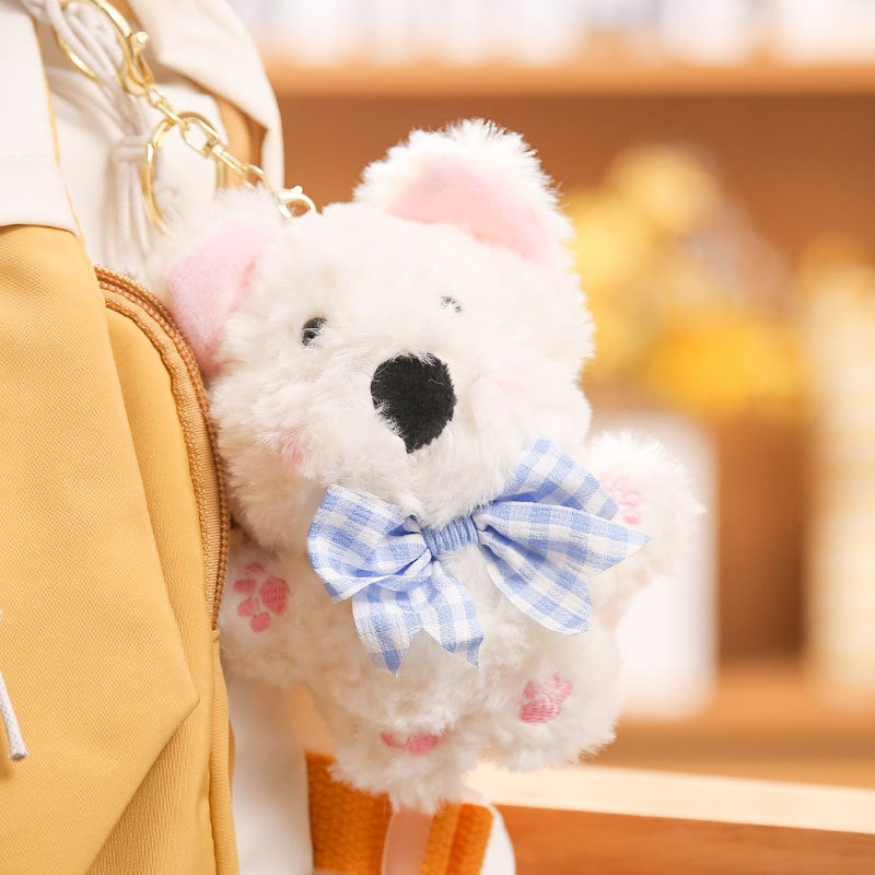 West Highland Terrier λούτρινο κλειδοθήκη για τσάντα — γούρι, γέμισμα PP Cotton, crystal-soft plush, εξατομικευμένη επεξεργασία