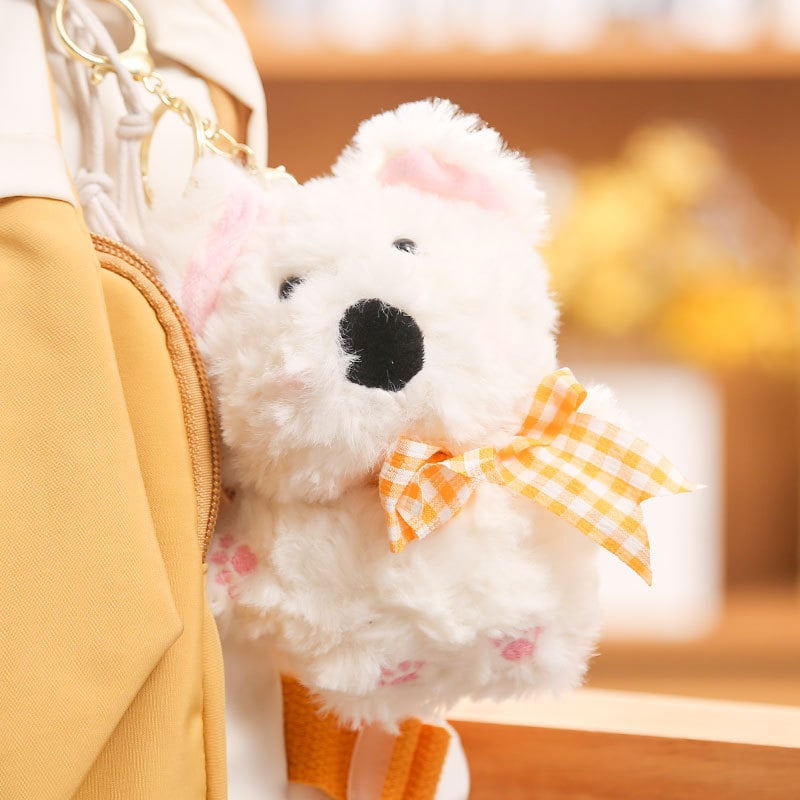 West Highland Terrier λούτρινο κλειδοθήκη για τσάντα — γούρι, γέμισμα PP Cotton, crystal-soft plush, εξατομικευμένη επεξεργασία