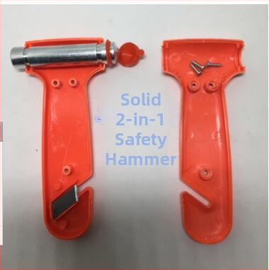 Automobilski hitni alat 2 u 1: spašavajući čekić, rezanje užadi i razbijač stakla, ABS, 0,12 kg