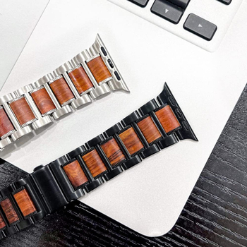 Bratara Apple Watch din oțel inoxidabil, cu dimensiuni ale interfeței personalizabile, închidere pliabilă, aproximativ 50 g, lansată în 2024