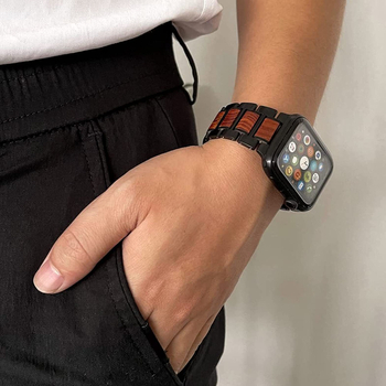 Bratara Apple Watch din oțel inoxidabil, cu dimensiuni ale interfeței personalizabile, închidere pliabilă, aproximativ 50 g, lansată în 2024