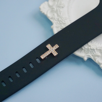 Apple Watch szilikon szíj dekoratív csattal, keresztszövetséges ötvözet gyémántcsepp dizájn, retro művészi stílus