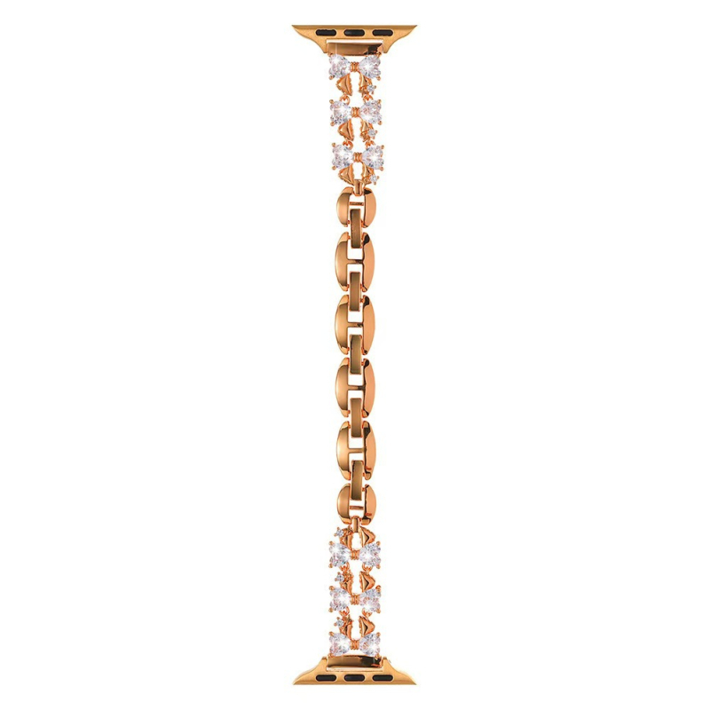 Brățară metalică din cupru Butterfly pentru Apple Watch – Stil modern, închidere cu buton snap, compatibilă cu Apple