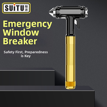 RUNDONG Auto Accessories Autó biztonsági kalapács üvegbetörővel, 45# szénacél, 400 g