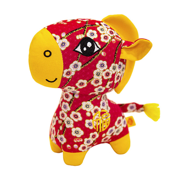 Плюшено конче‑ключодържател в китайски стил плат, персонализируеми мостри, пълнеж PP памук, опаковка в мрежеста торбичка, подходящо за деца 7–14 години.