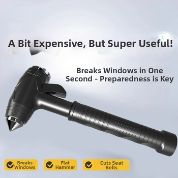 Auto sigurnosni čekić s prekidačem prozora i rezačem — volfram čelik, porijeklo: Kina, marka: Drugo, prerada: Nema