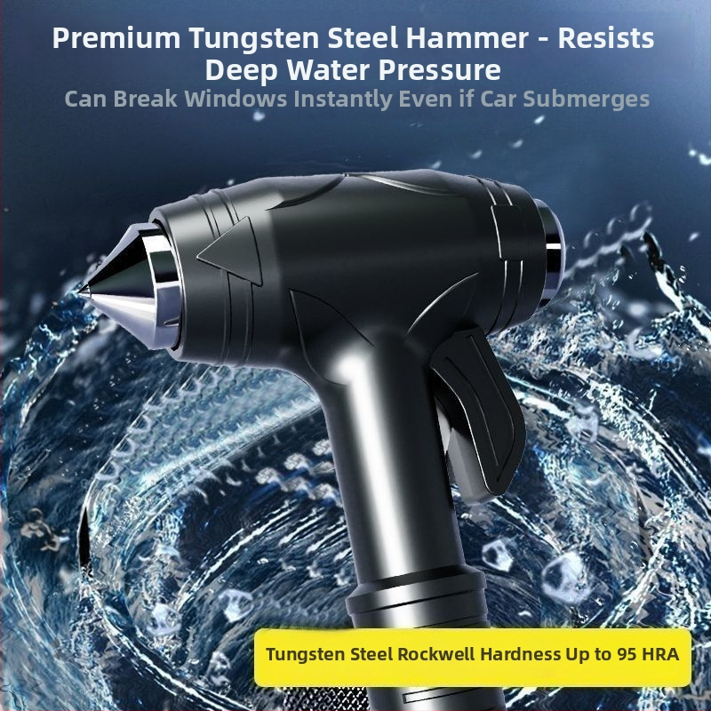 Auto sigurnosni čekić s prekidačem prozora i rezačem — volfram čelik, porijeklo: Kina, marka: Drugo, prerada: Nema