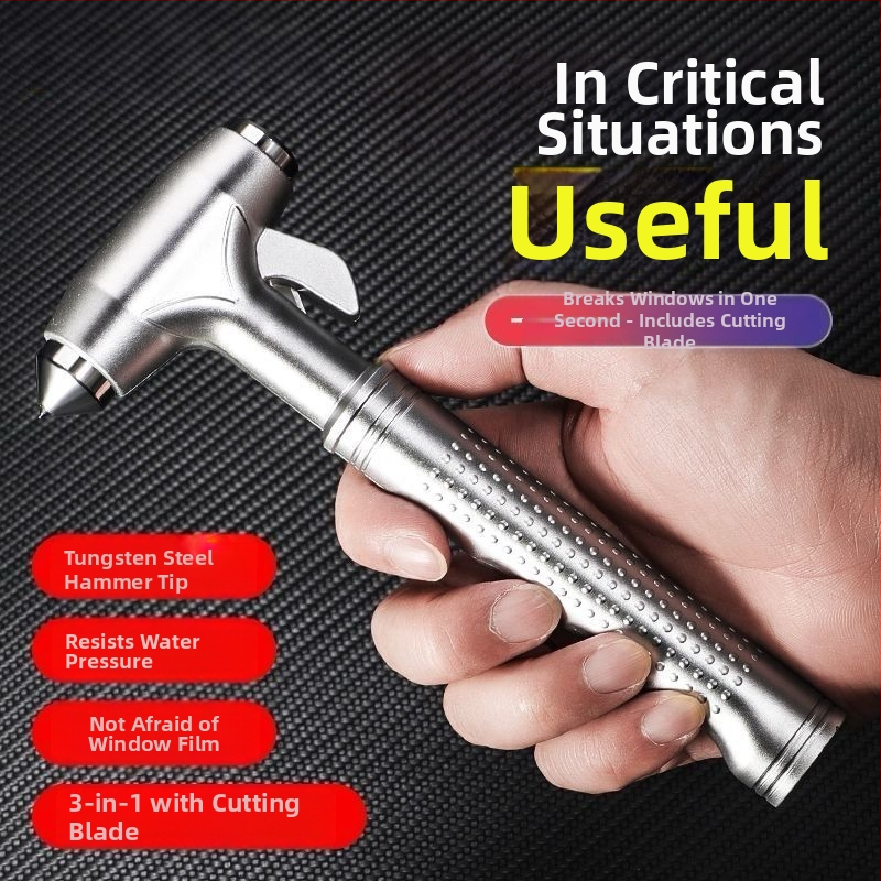Auto sigurnosni čekić s prekidačem prozora i rezačem — volfram čelik, porijeklo: Kina, marka: Drugo, prerada: Nema