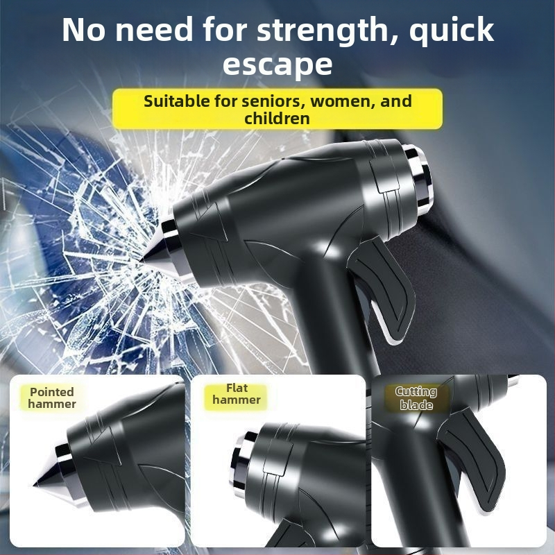 Auto sigurnosni čekić s prekidačem prozora i rezačem — volfram čelik, porijeklo: Kina, marka: Drugo, prerada: Nema