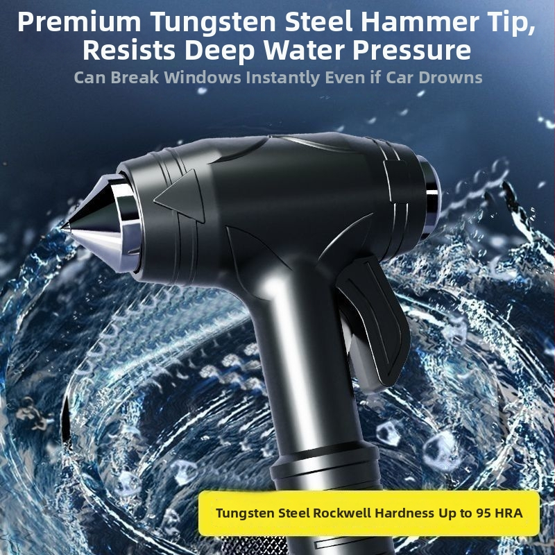 Auto sigurnosni čekić s prekidačem prozora i rezačem — volfram čelik, porijeklo: Kina, marka: Drugo, prerada: Nema