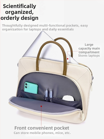 Dámska taška na notebook - nepremokavá, ultra ľahká, odolná voči oderu, Oxford látka, polyesterová podšívka