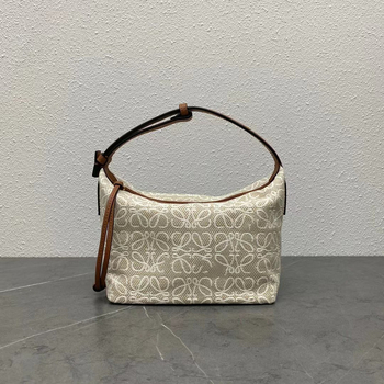 Torba za pazuh s Cubi Jacquard vezom, Lunch Box stil, platnena vanjska strana, poliester podstava, skriveni džep na zip