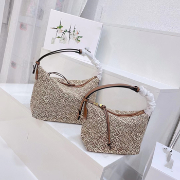Torba za pazuh s Cubi Jacquard vezom, Lunch Box stil, platnena vanjska strana, poliester podstava, skriveni džep na zip