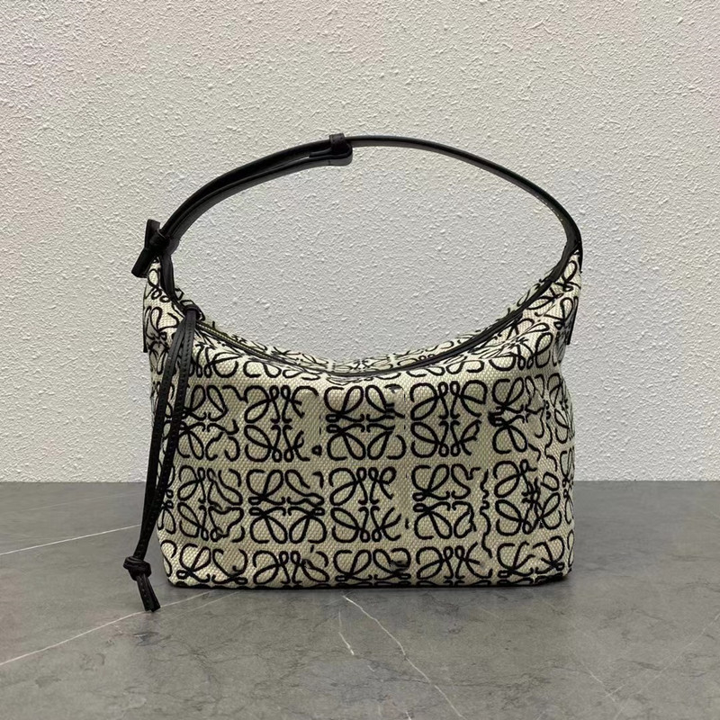 Torba za pazuh s Cubi Jacquard vezom, Lunch Box stil, platnena vanjska strana, poliester podstava, skriveni džep na zip