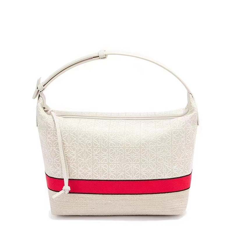Torba za pazuh s Cubi Jacquard vezom, Lunch Box stil, platnena vanjska strana, poliester podstava, skriveni džep na zip