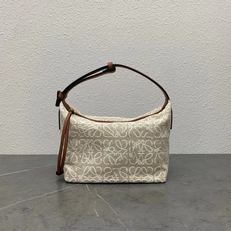 Torba za pazuh s Cubi Jacquard vezom, Lunch Box stil, platnena vanjska strana, poliester podstava, skriveni džep na zip