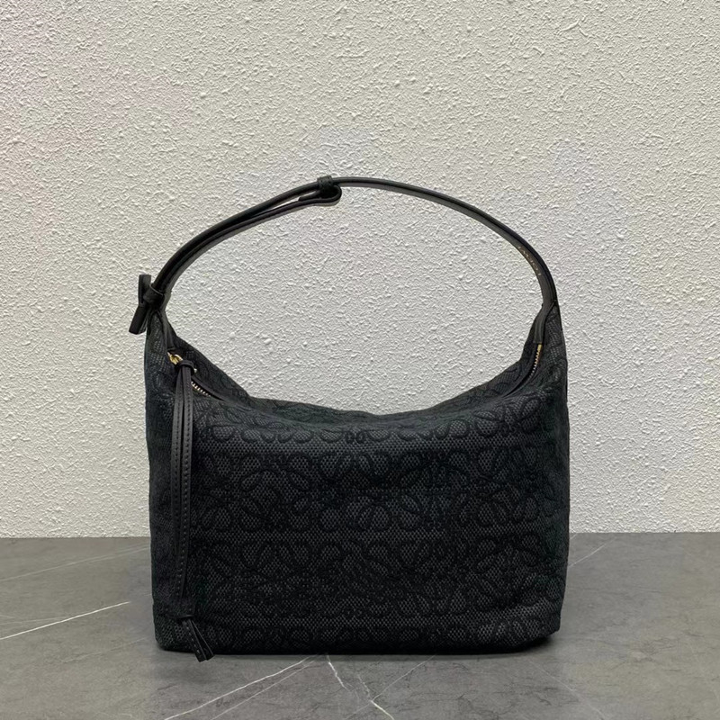 Torba za pazuh s Cubi Jacquard vezom, Lunch Box stil, platnena vanjska strana, poliester podstava, skriveni džep na zip