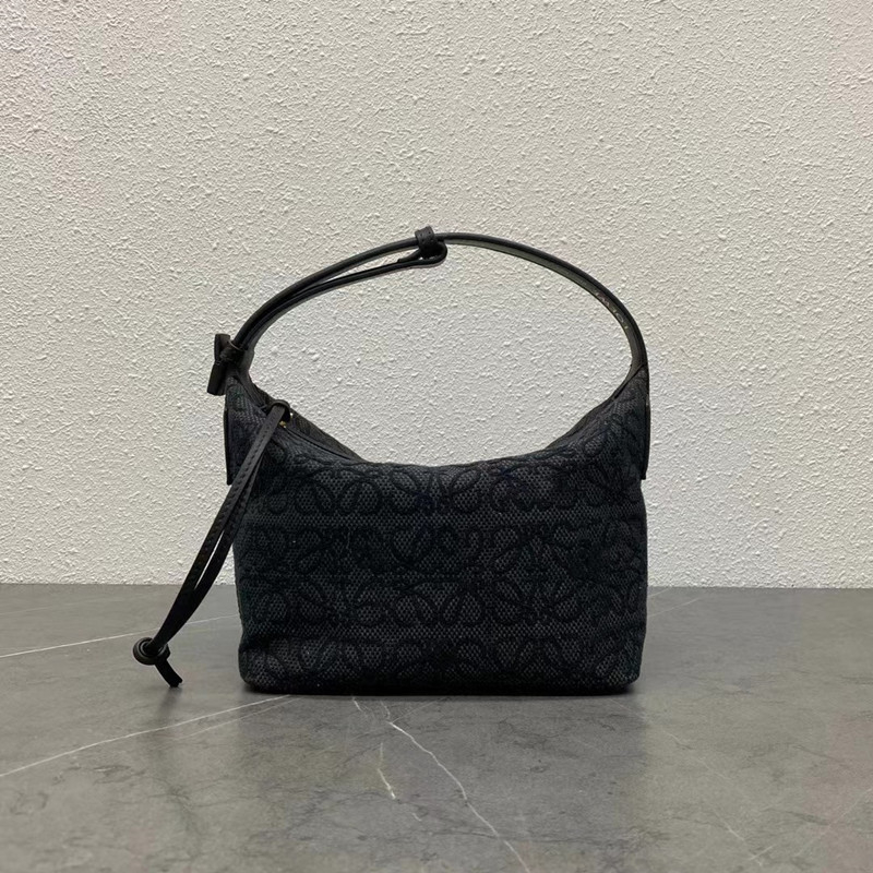 Torba za pazuh s Cubi Jacquard vezom, Lunch Box stil, platnena vanjska strana, poliester podstava, skriveni džep na zip