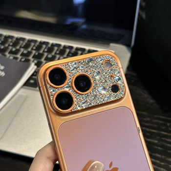 Rhinestone fólia na objektív – zadný film z hliníkovej zliatiny, čiastočné krytie, kompatibilné s Apple iPhone