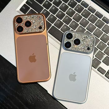 Rhinestone fólia na objektív – zadný film z hliníkovej zliatiny, čiastočné krytie, kompatibilné s Apple iPhone