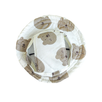 Pălărie de vară pentru animale de companie – model desen animat, poliester, țesătură twill, imprimare, vară