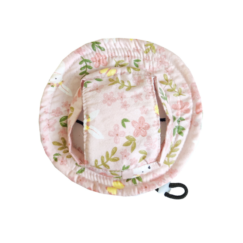 Pălărie de vară pentru animale de companie – model desen animat, poliester, țesătură twill, imprimare, vară