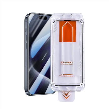 Tempered glass front screen protector for iPhone 16 Pro — anti-peep, HD clarity, dustproof, customizable