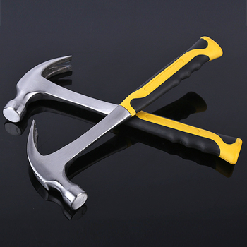 Σφυρί με γατζάκι, κεφάλι από υψηλού άνθρακα ατσάλι, λαβή από σίδηρο, αντιδονητικό σχέδιο, καθαρό βάρος 0,5 kg