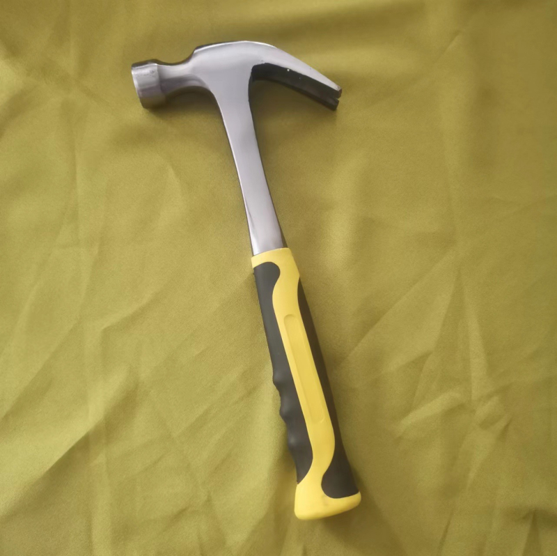 Σφυρί με γατζάκι, κεφάλι από υψηλού άνθρακα ατσάλι, λαβή από σίδηρο, αντιδονητικό σχέδιο, καθαρό βάρος 0,5 kg