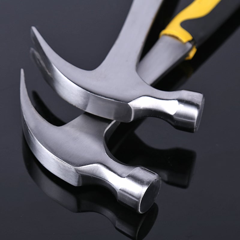 Σφυρί με γατζάκι, κεφάλι από υψηλού άνθρακα ατσάλι, λαβή από σίδηρο, αντιδονητικό σχέδιο, καθαρό βάρος 0,5 kg