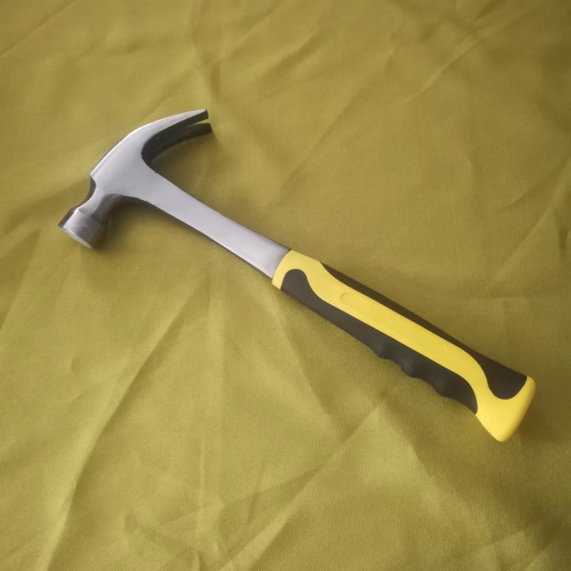 Σφυρί με γατζάκι, κεφάλι από υψηλού άνθρακα ατσάλι, λαβή από σίδηρο, αντιδονητικό σχέδιο, καθαρό βάρος 0,5 kg