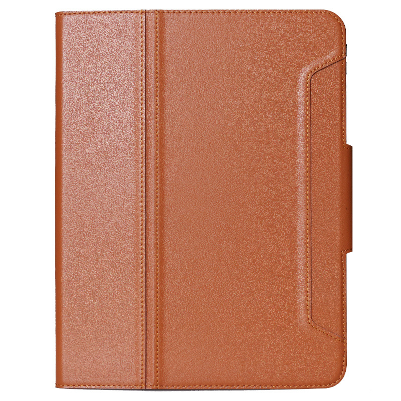 Θήκη προστασίας από δέρμα για Apple iPad Pro 11, ανάγλυφο γνήσιο δέρμα, πλήρες επιχειρηματικό ύφος, λειτουργία ύπνου, ανθεκτική σε πτώσεις, στήριγμα/βάση, διάχυση θερμότητας