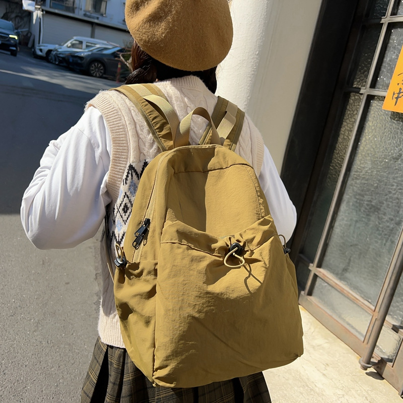 Rucsac în stil coreean, din nylon, capacitate 20–35 L, ușor pentru călătorii de relaxare, compatibil cu laptop de 16 inch