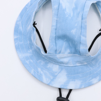 Șapcă de soare pentru câini și pisici – model cu dungi, poliester, tricot din bumbac, vară, stil desen animat