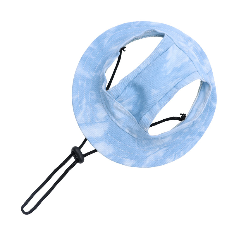 Șapcă de soare pentru câini și pisici – model cu dungi, poliester, tricot din bumbac, vară, stil desen animat