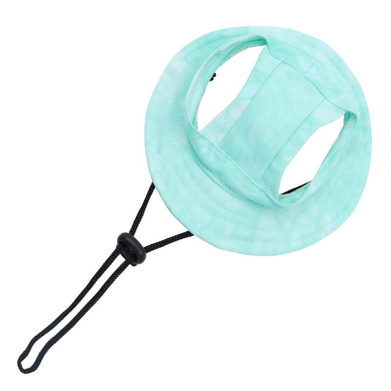 Șapcă de soare pentru câini și pisici – model cu dungi, poliester, tricot din bumbac, vară, stil desen animat