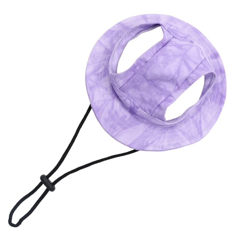 Șapcă de soare pentru câini și pisici – model cu dungi, poliester, tricot din bumbac, vară, stil desen animat