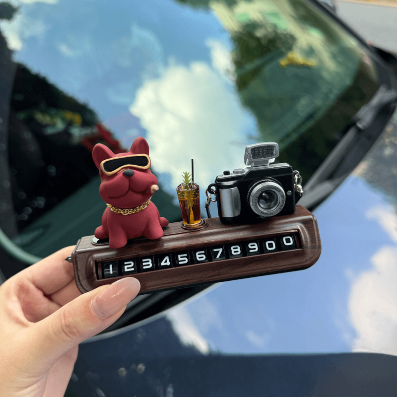 Automobiļa numura zīme ar tālruņa numuru — slēpts displejs, plastmasa, bez pielāgošanas, īslaicīgai stāvēšanai