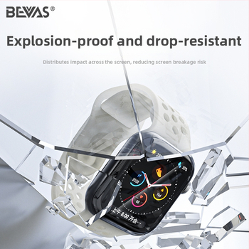 Bevas Apple Watch displeja aizsargplēvi, PET materiāls, Saderīgs ar Apple Watch (Zīmols: Bevas; Materiāls: PET; Saderība: Apple Watch)