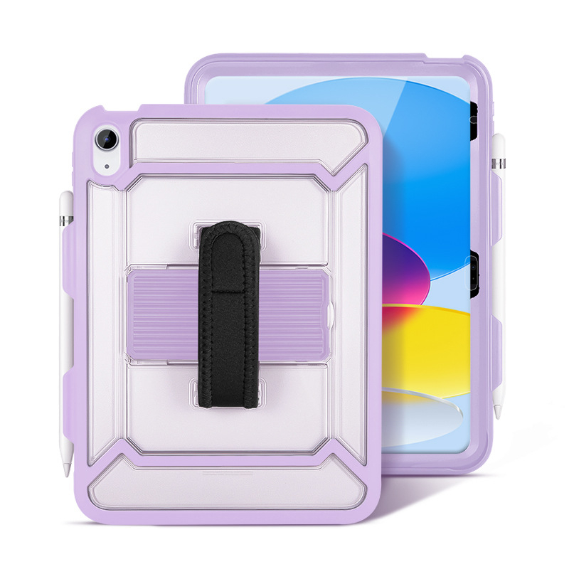 Apple iPad 2022 Διαφανής TPU προστατευτική θήκη με βάση με 3 θέσεις, ανθεκτική σε κραδασμούς, διασπορά θερμότητας, αντοχή στη φθορά