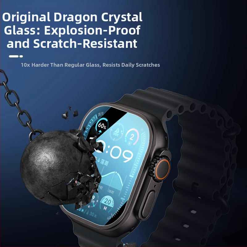 Displejová ochrana z tvrdeného skla pre Apple Watch Ultra 49 mm, presné zarovnanie, HD