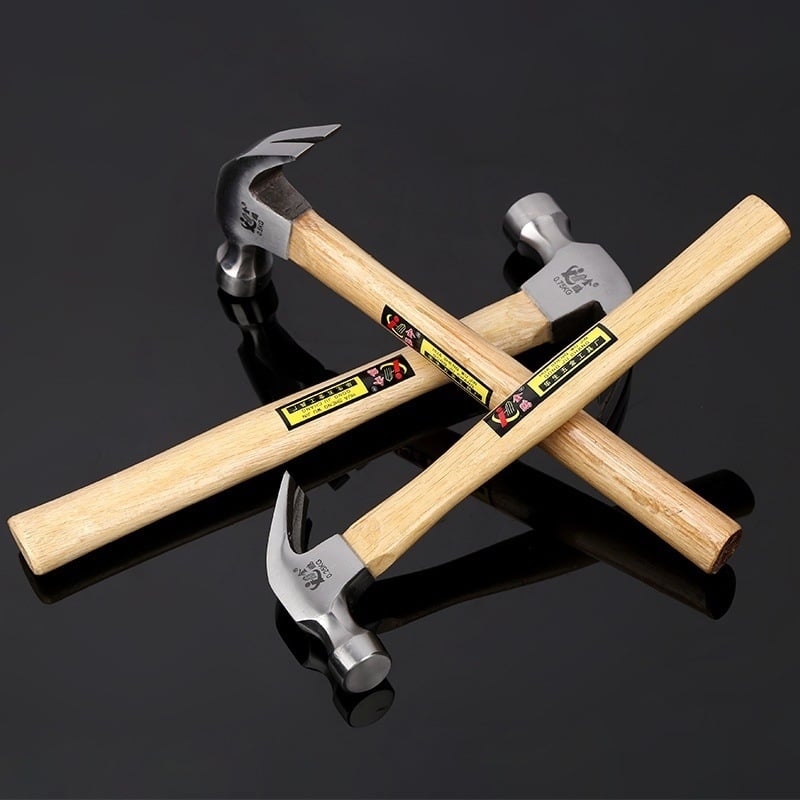 Ciocan cu cap sferic și mâner din lemn — cap din oțel cu carbon înalt, unealtă pentru prelucrarea lemnului