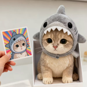 Accesoriu pentru cap pentru câini în formă de rechin – jucărie pluș pentru animale de companie, stil păpușă, primăvară și toamnă